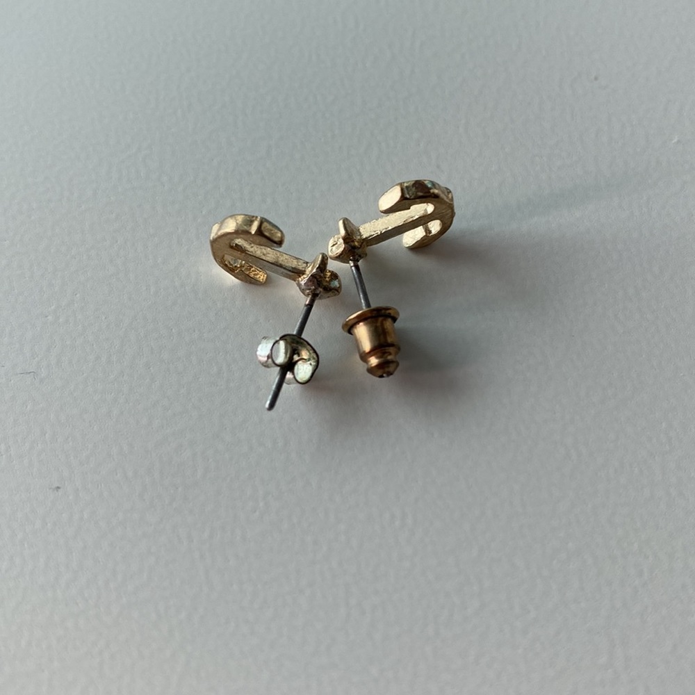 Gold anchor studs - Picture 2 of 2